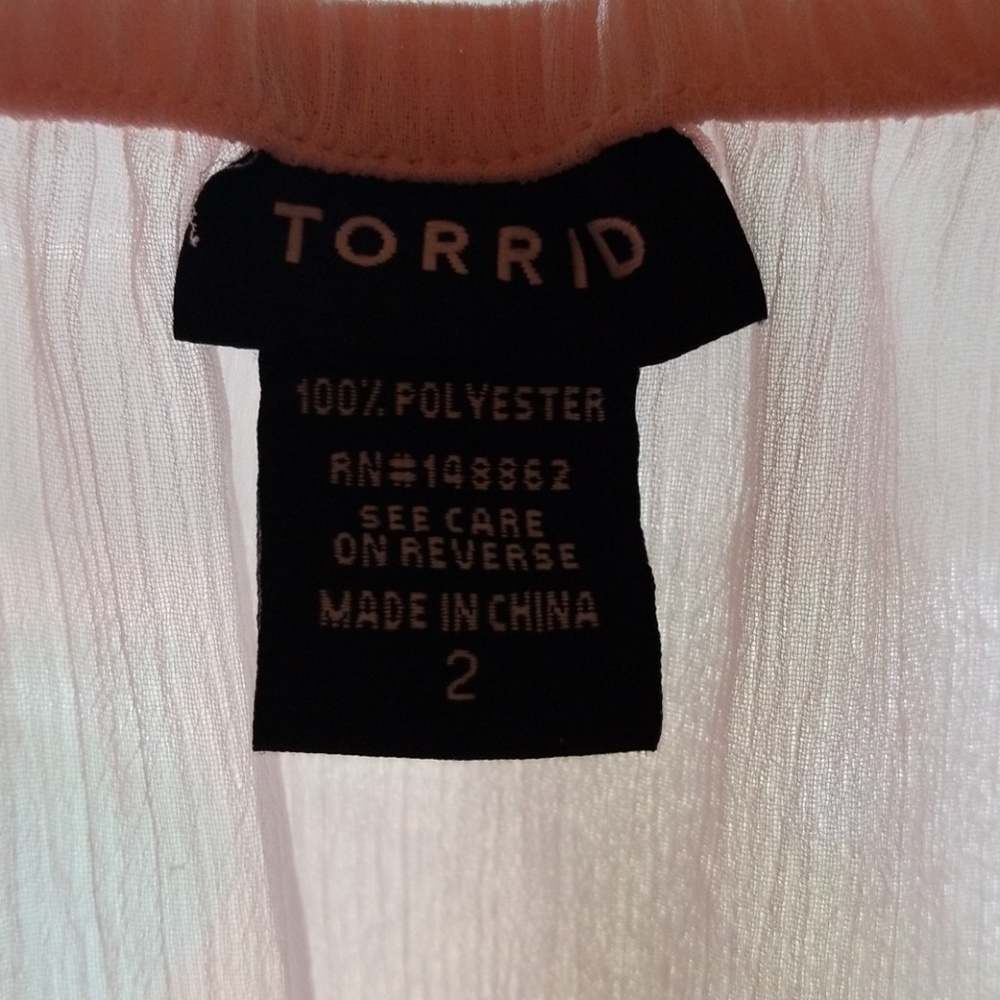 Sheer, Pink, Ruffled Tank/Camisole - Picture 3 of 3